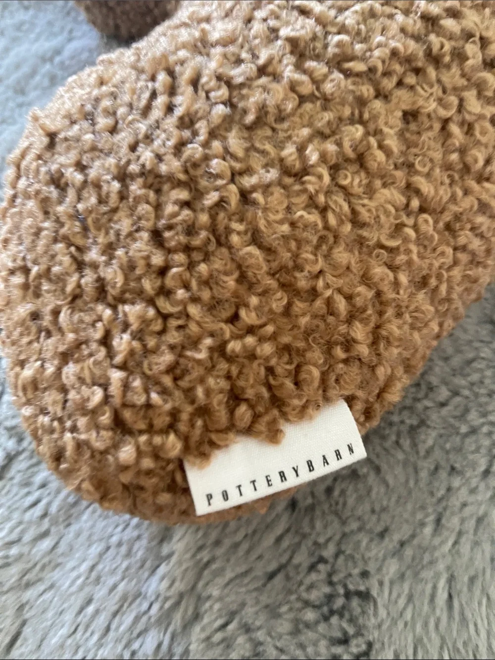Pottery barn Brown Plush Dog Pillow with Textured Fleece